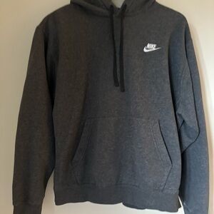 Men’s Nike Charcoal Crewneck Hoodie with White Logo